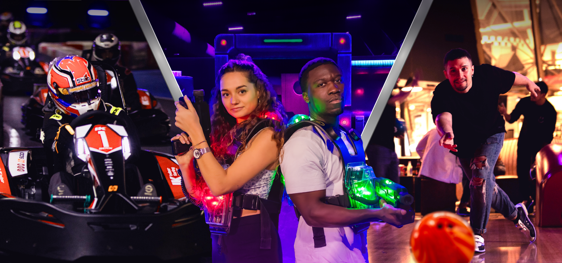 Portada karting bowling Lasertag